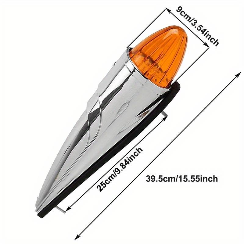 1pc Car Roof Cab Light with Mat Chrome Shell for 12V Pick-up Trucks Lorries Roof Top
