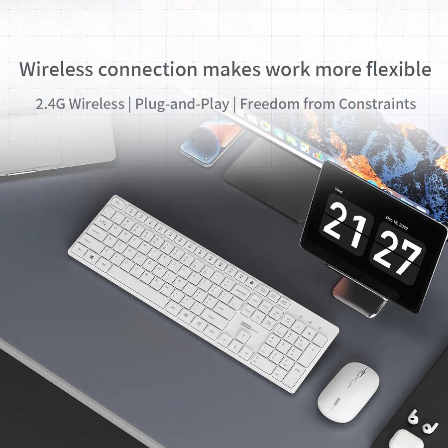 Ultra-Thin Wireless Keyboard And Mouse Set