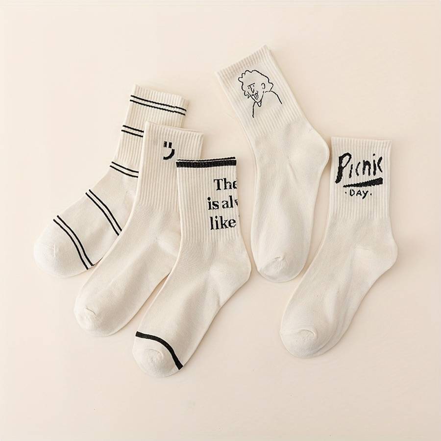 Women S Socks Color 5 Pairs To Mix And Match Size Onesize