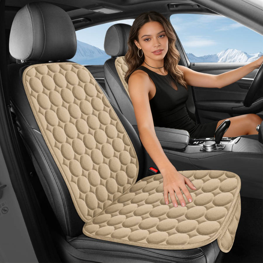 Car Seat Cushion Beige Color Quantity 2Pcs 1Seat
