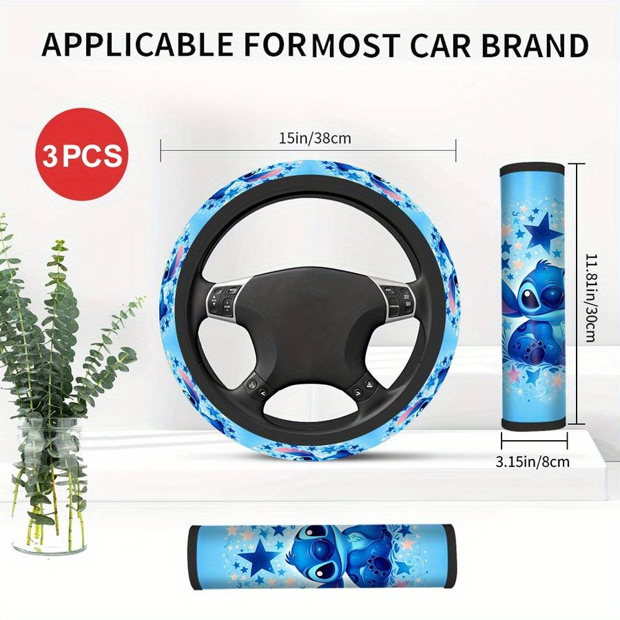 Car Steering Wheel Cover 3Pcs