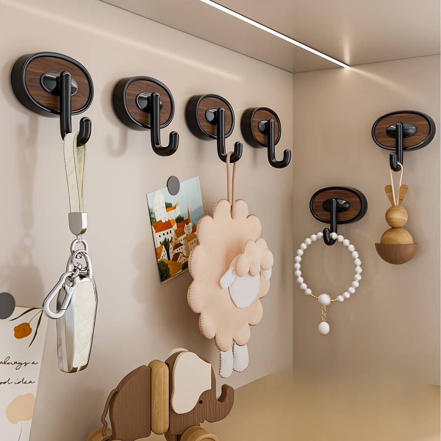 Wall Hangers With Adhesive Compatible For Hanging Curtains color White 1 Hook