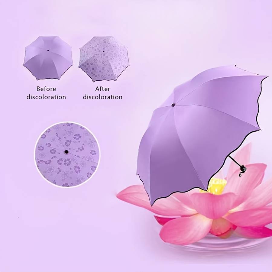Umbrella Color 2Piece Set In Purple Umbrella And Storage Bag