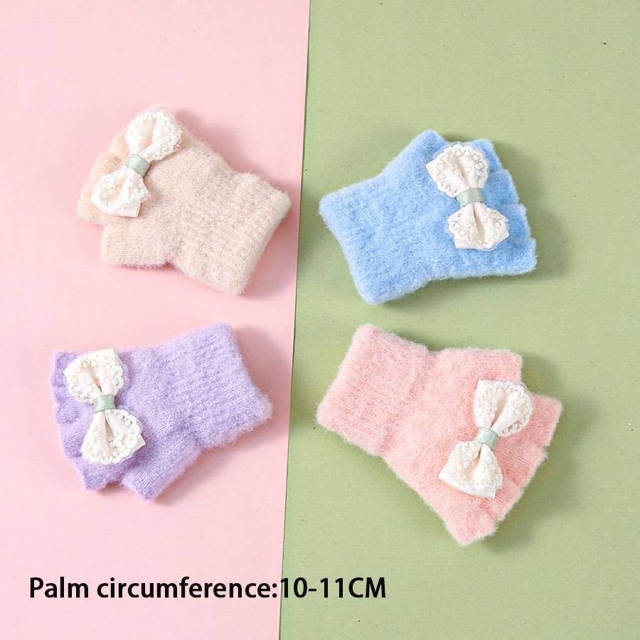 Winter Gloves Color Beige Color Size 6 To 24 Months