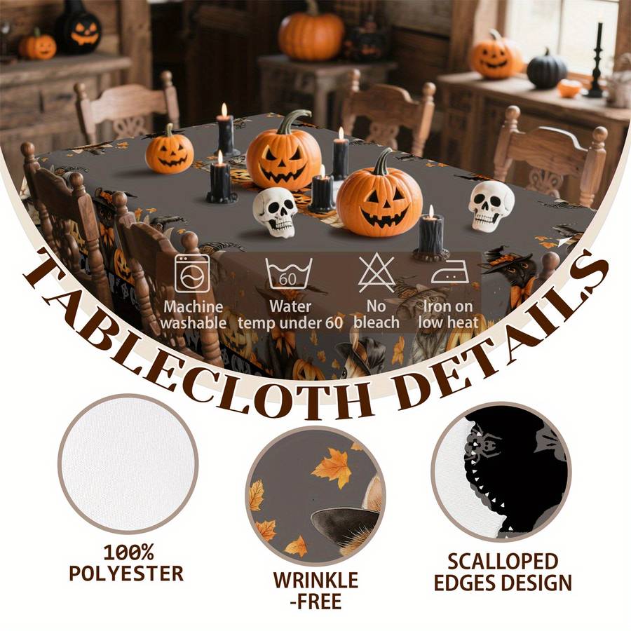 Halloween tablecloth decoration size Rectangle 55x70inch or 140x180cm