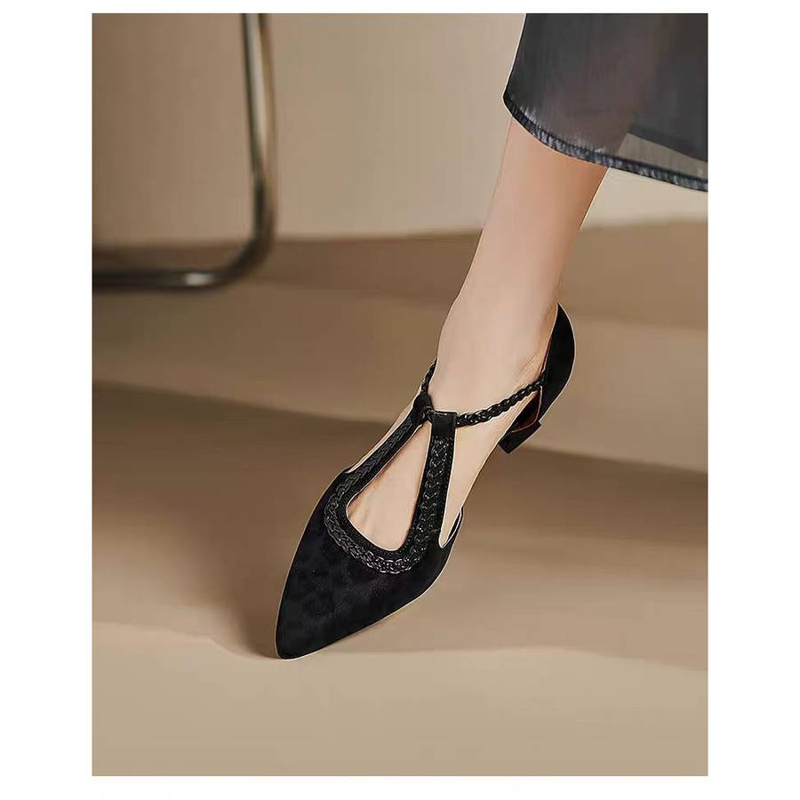 Women S High Heels Color Leopard Black Sizeuk 3