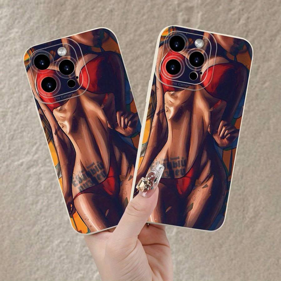 1Pc Ivory White For iPhone 12 Beautiful And Sexy Beauty Phone Case