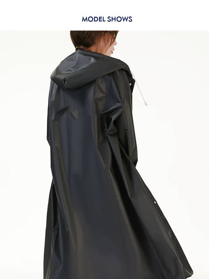 Raincoat Black Size Asian Xl