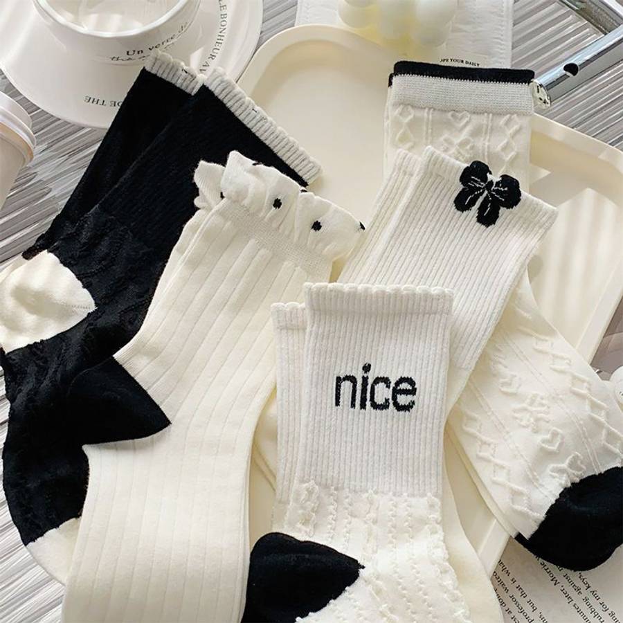 Women S Socks Color 5 Pairs To Mix And Match Size Onesize