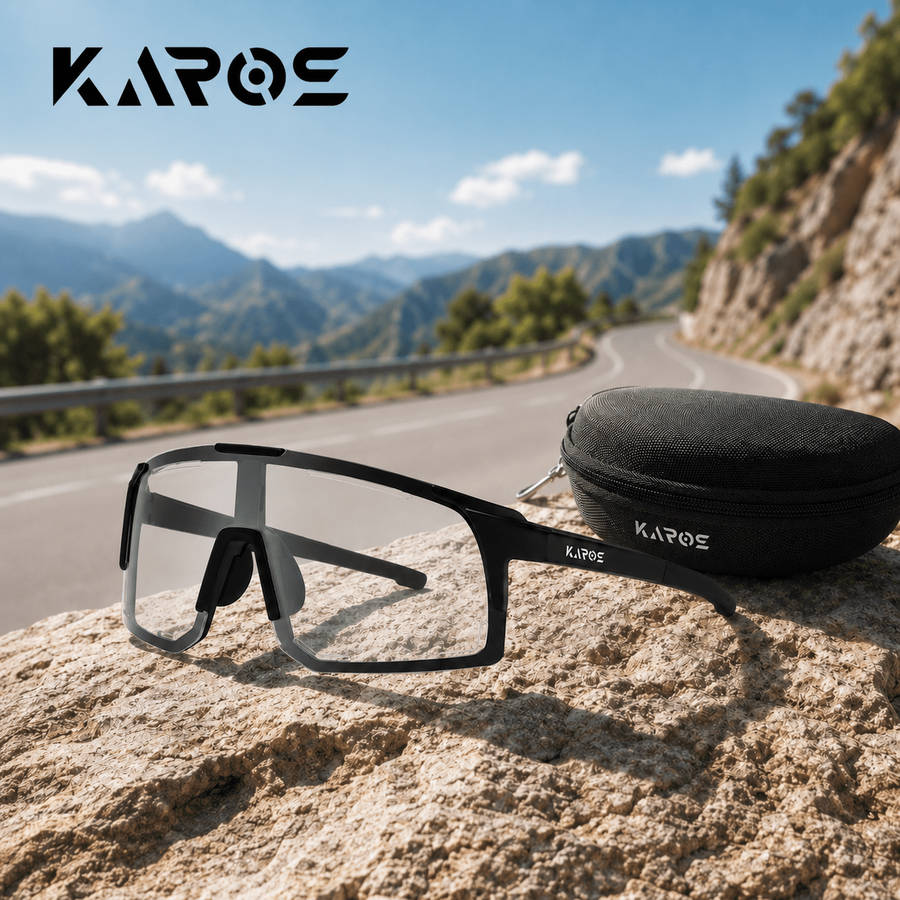 Cycling Glasses Color Black Frame Blue Lens