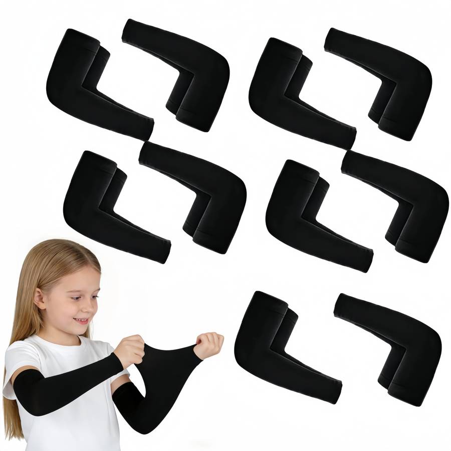 Sunscreen Sleeves Color 10 Pairs 5 Pairs Black 5 Pairs White