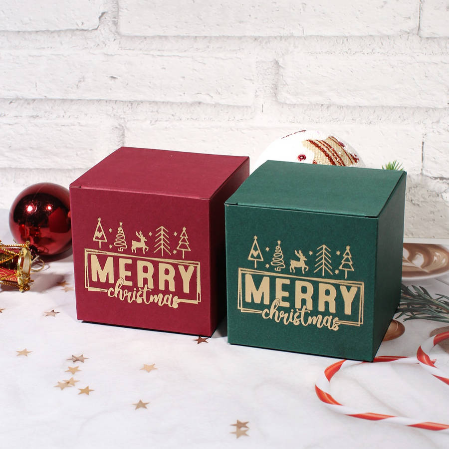 Christmas Gift Boxes Color Green Zfh Size Xtsmc-5Pcs