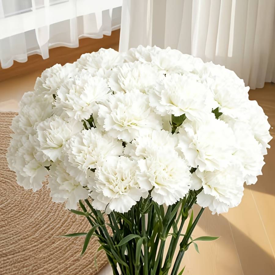 Wedding Supplies Style 26Pcs White Carnations Multiple Purchases Recommended