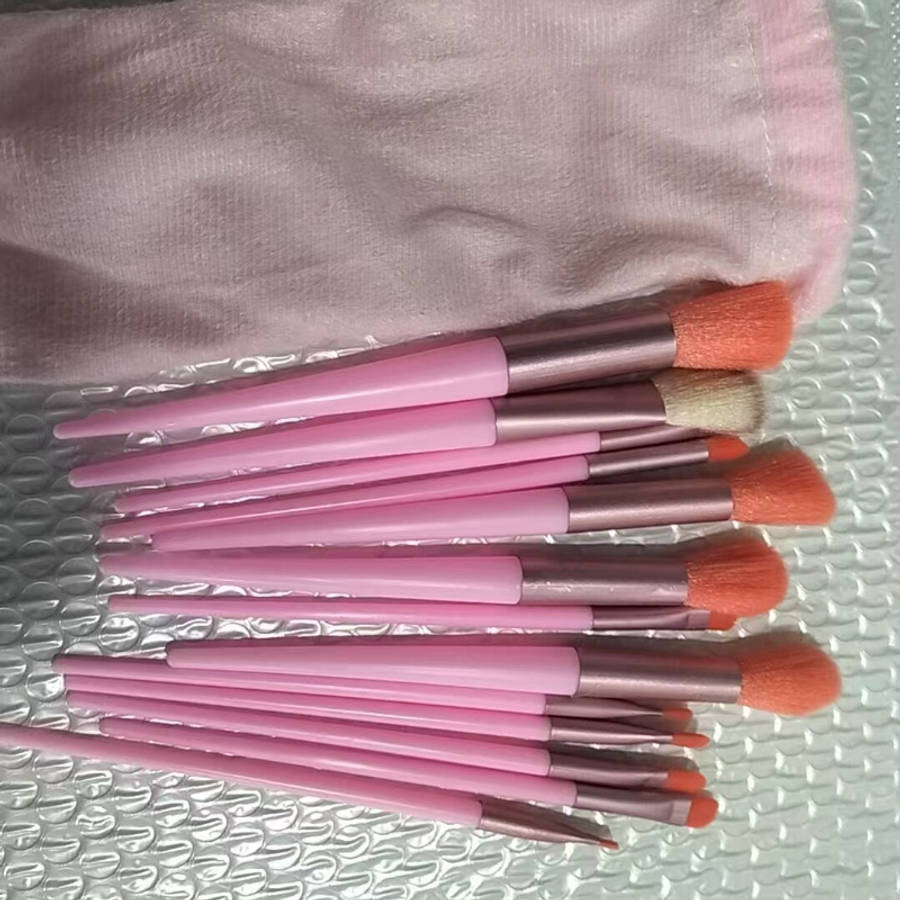 Makeup Brush Set Color Pink
