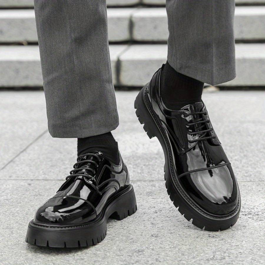 Mens Leather Shoes Color Black Sizeuk 8