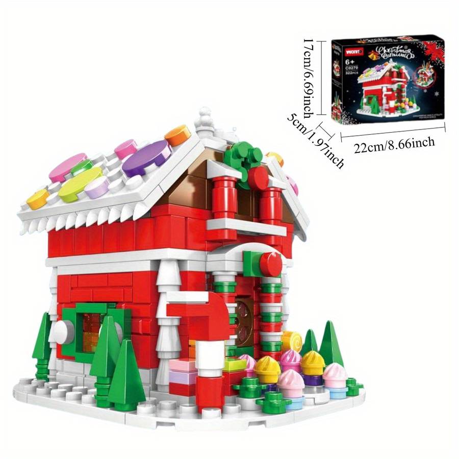 3D Building Model Puzzle Set Color Gingerbread House  322 Pcs