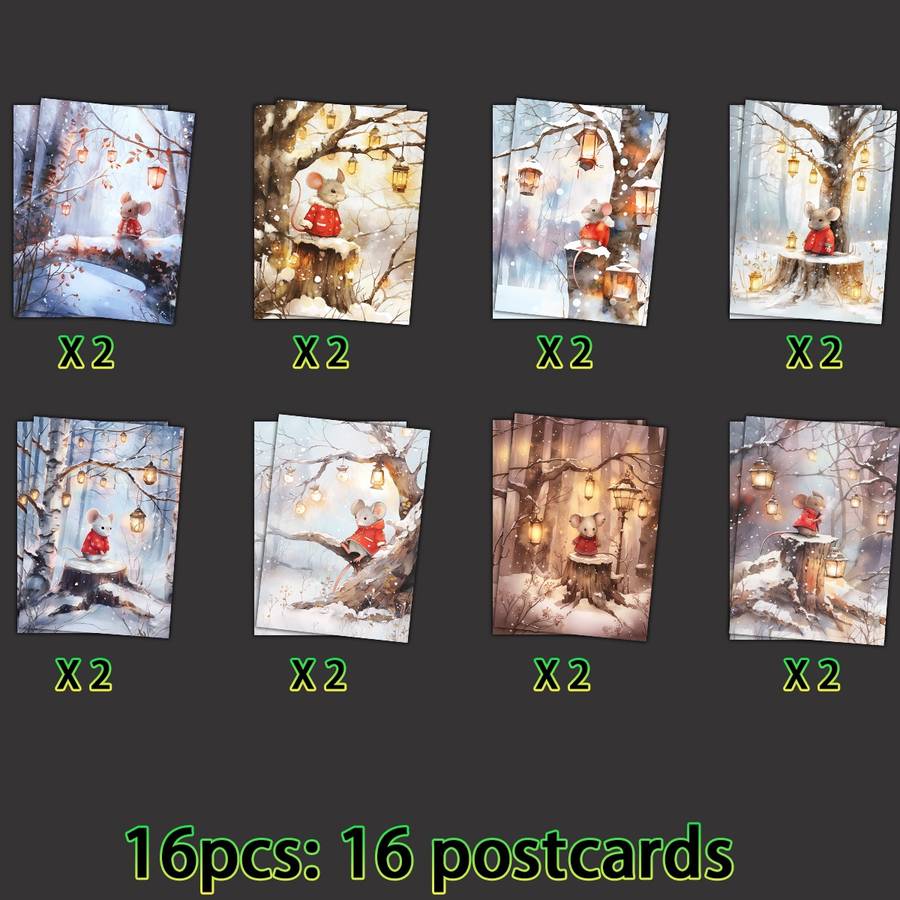 Greeting Cards Quantity 16Pcs