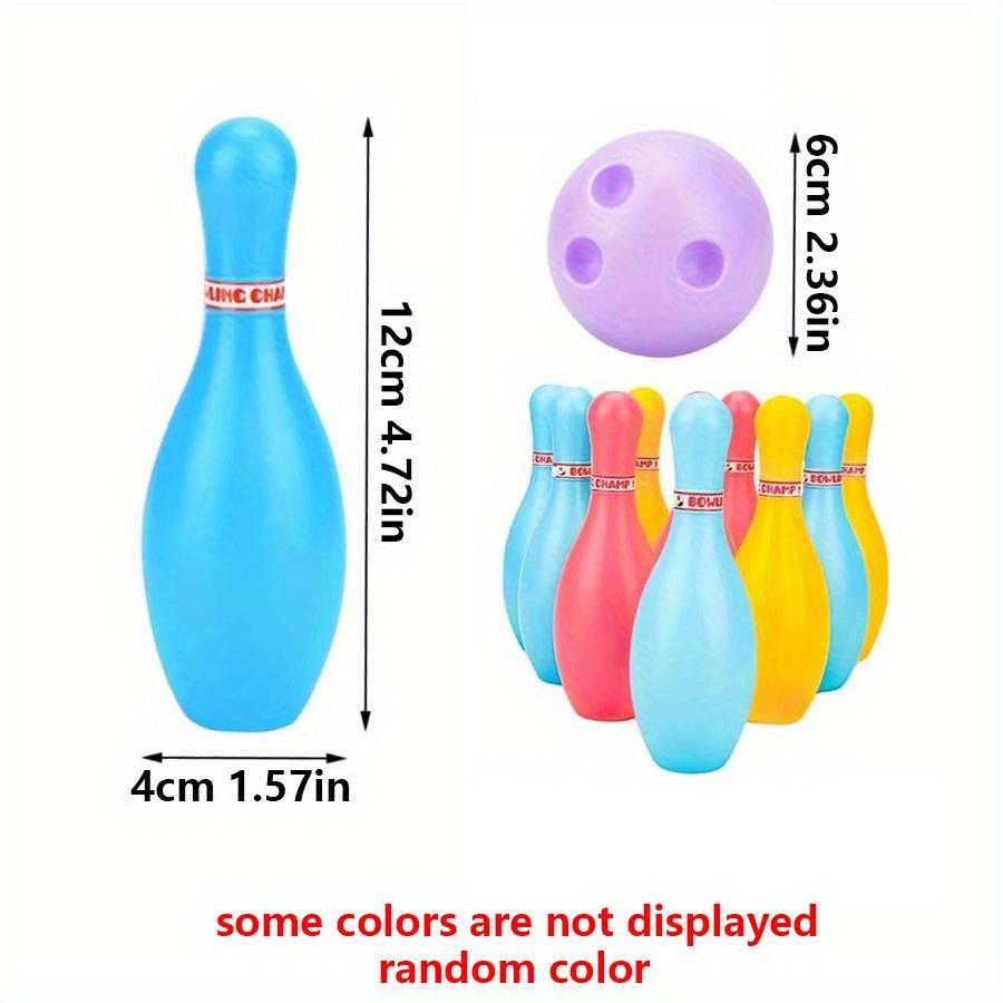 12Pcs Set Mini Plastic Bowling Toy Set 10 Pins 2 Balls Beginner Friendly Indoor