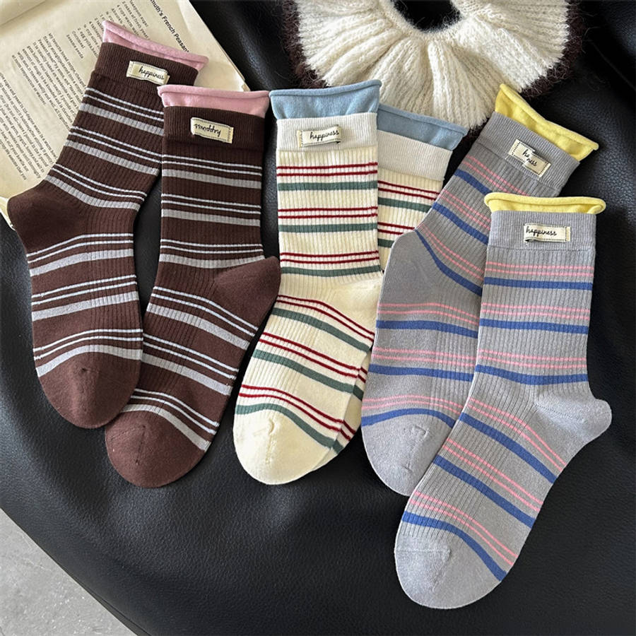 Women S Socks Color Mixed Color5 Pairs Size Asian Onesize