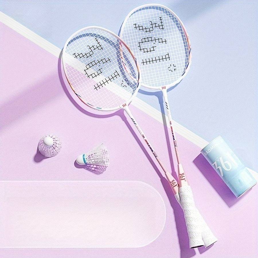 Badminton Racket Color 775 Blue Purple  Pink Green  Free 6Piece Set