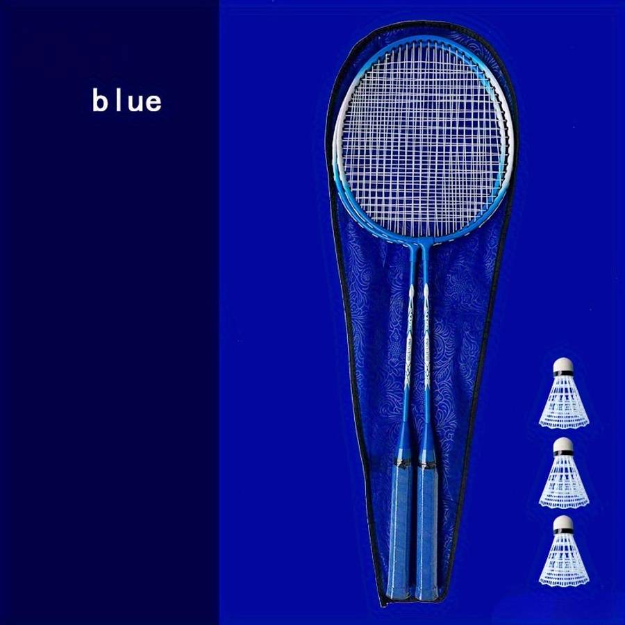 Badminton Racket Color 3 Balls  A Pair Of Red Rackets