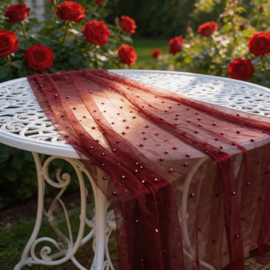 Wedding Supplies Color Burgundy Color Size 70*295Cm