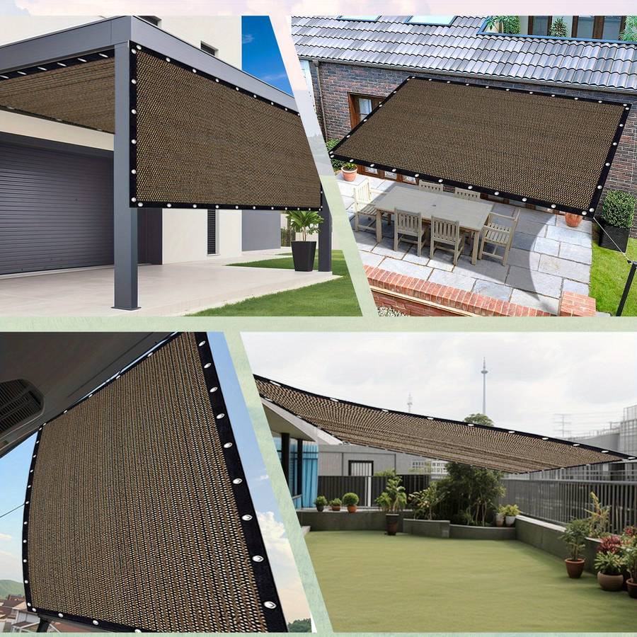 Uv Blocking Shade Cloth Mesh For Backyard Brown