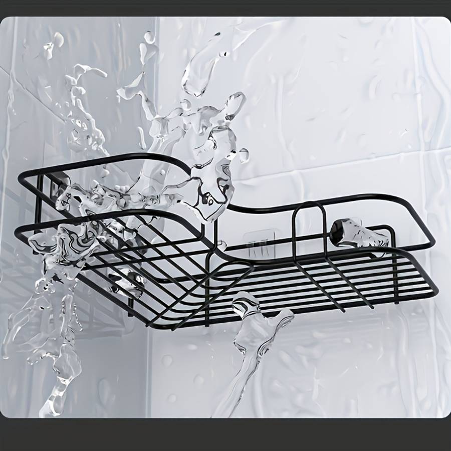 Bathroom Storage Rack Color White Model  2 Auxiliary Hooks