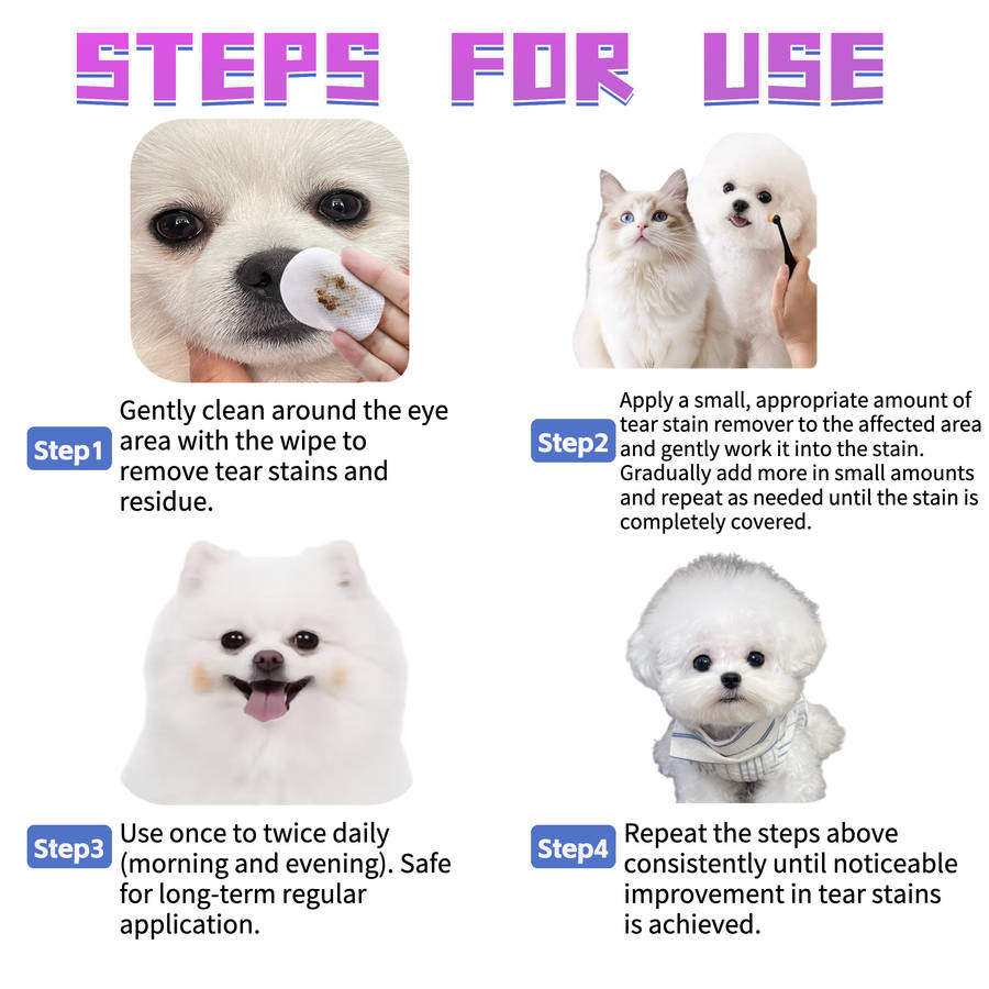 Pet supplies Quantity Professional tear stain removal three    piece set