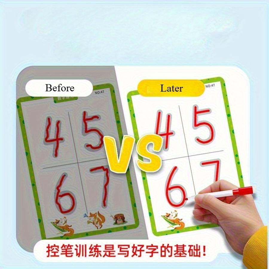 32 Pages Reusable Magic Practice Copybook Set Whole Brain Development Training