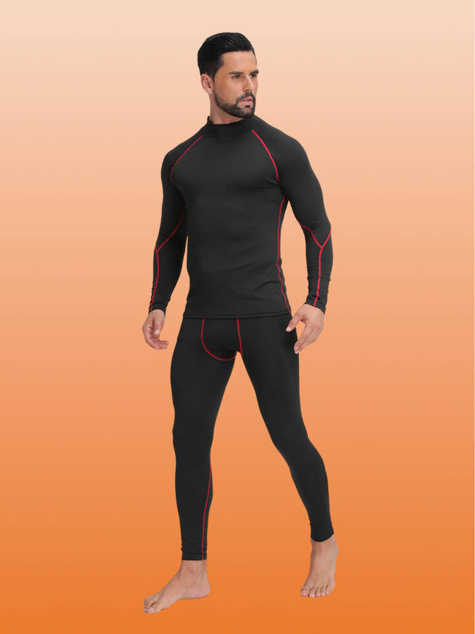 Thermal Underwear Color White Gray Line Sizem