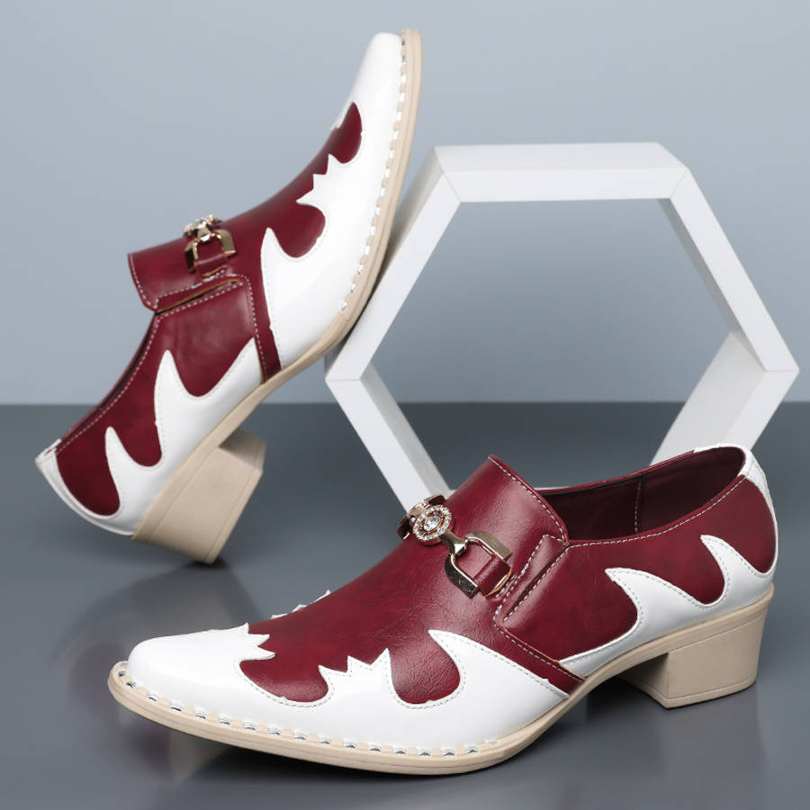 Mens Leather Shoes Color Red Sizeuk 10