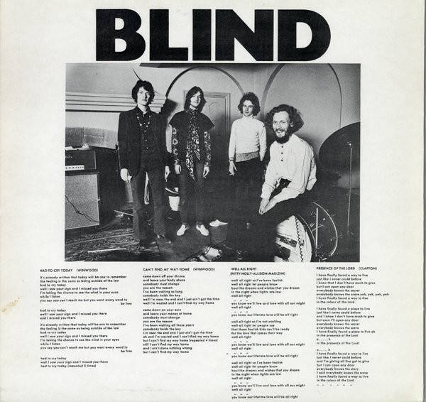 Blind Faith, Blind Faith- Vinyl LP - 1st UK Pressing
