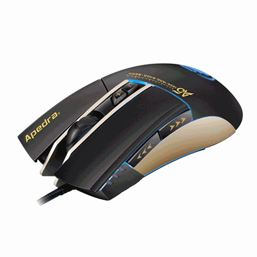 Apedra iMICE A5 High Precision Gaming Mouse LED four color controlled breathing light ... (Black)