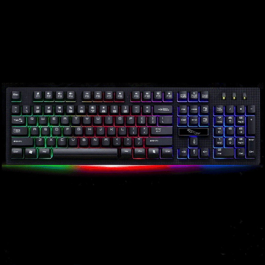 ZGB G20 104 Keys USB Wired Mechanical Feel Glowing Computer Keyboard Gaming Keyboard(Black)