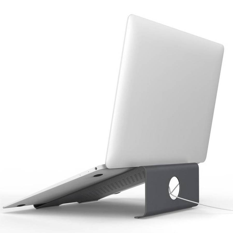Aluminum Cooling Stand for Laptop, Suitable for Mac Air, Mac Pro, iPad, and Other 11-17 ... (Grey)