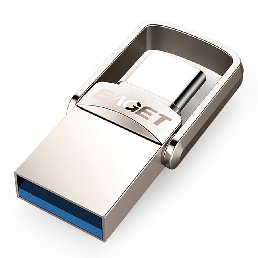 EAGET CU20 64GB Waterproof 2 in 1 USB-C / Type-C + USB 3.1 Flash Disk for Type-C Smartphones & PC