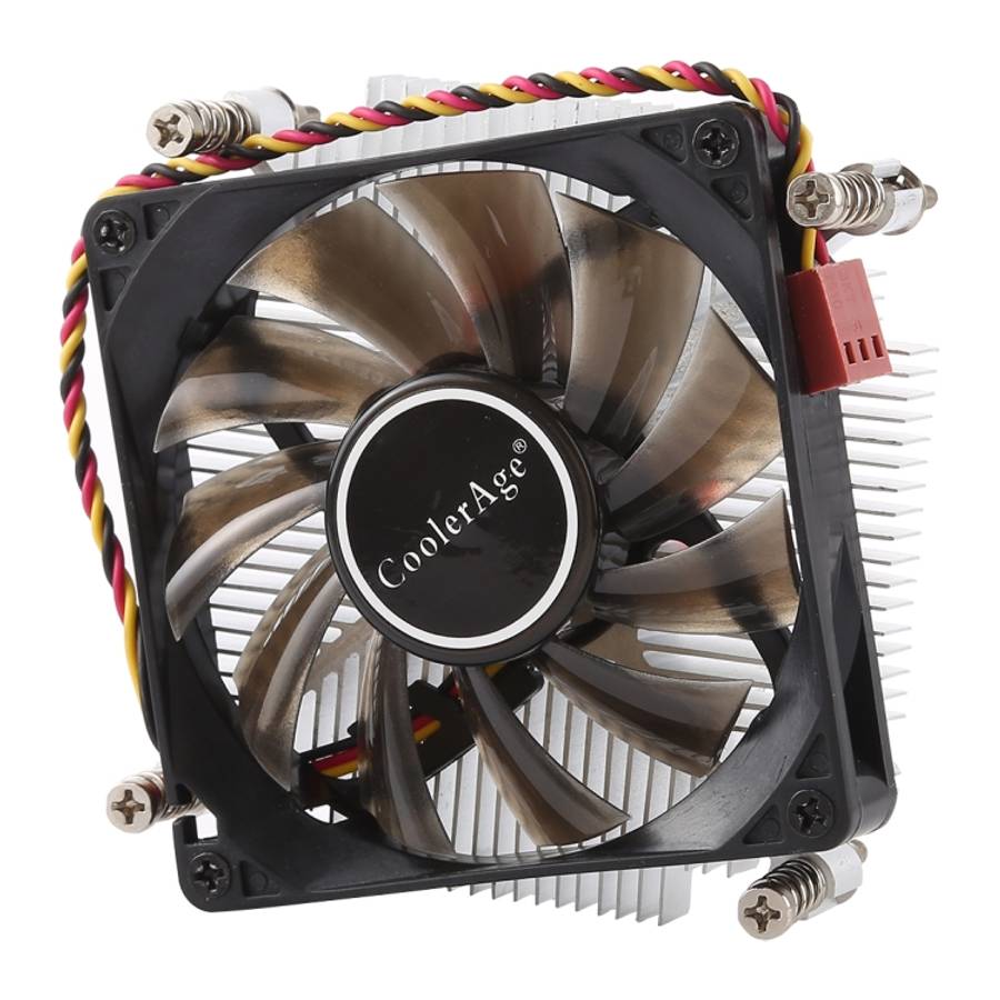 CoolerAge 1155-1U DC 12V 2000PRM 30.5cfm Copper Core Heatsink Hydraulic Bearing Cooling Fan CPU Co