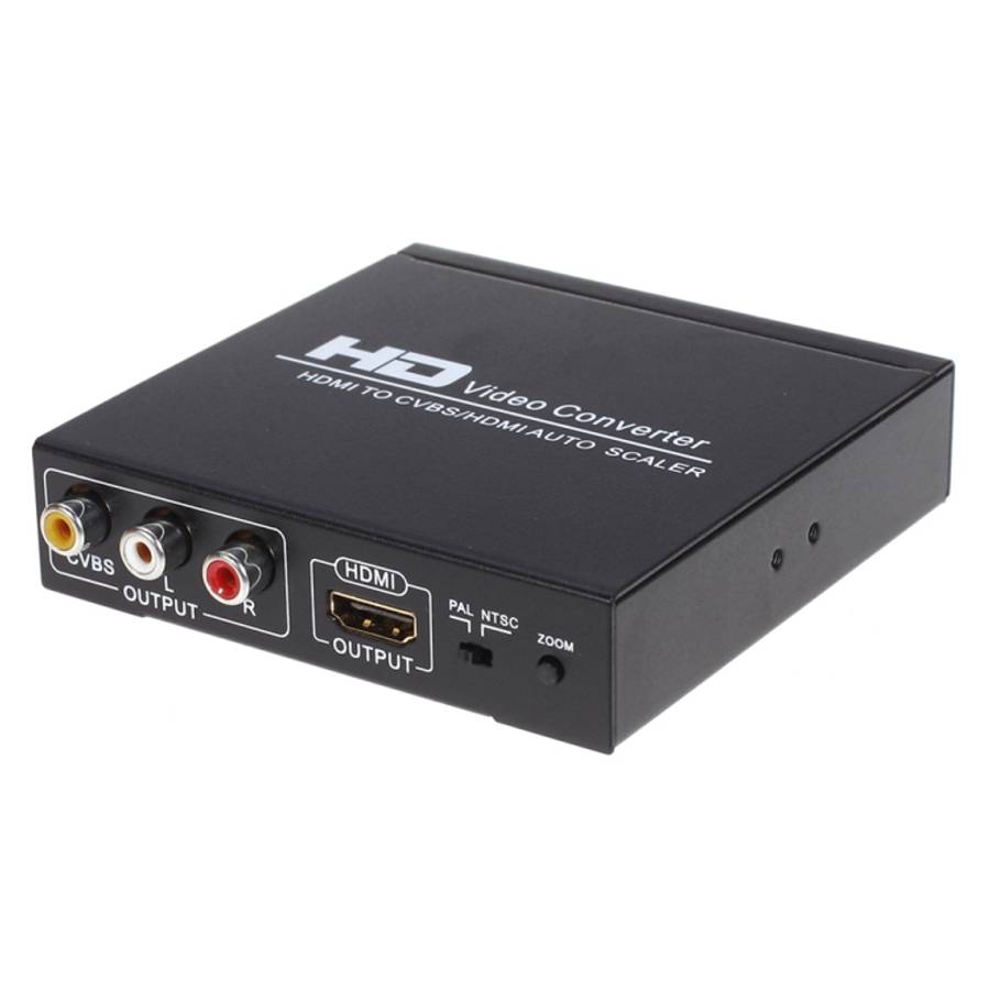 NK-10II HDMI to HDMI/CVBS /AV Scaler Box Video Converter(Black)