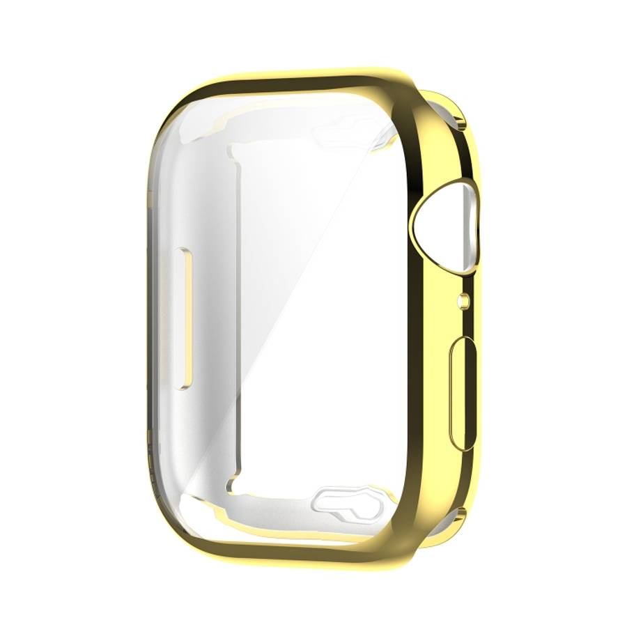 Shockproof TPU Full Protective Shell with Protective Film For Apple Watch Series 9 / 8 ... (Gold)