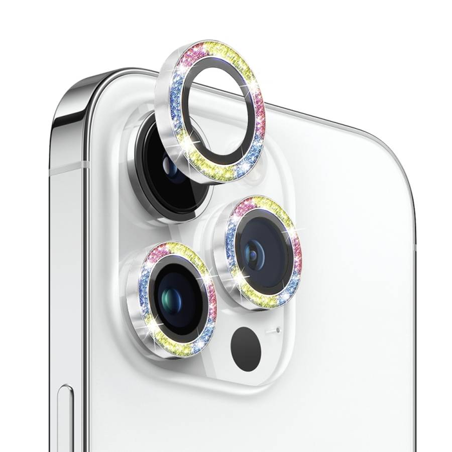 For iPhone 13 Pro / 13 Pro Max NORTHJO Camera Lens Protector Tempered Glass Bling G ... (Colorful)