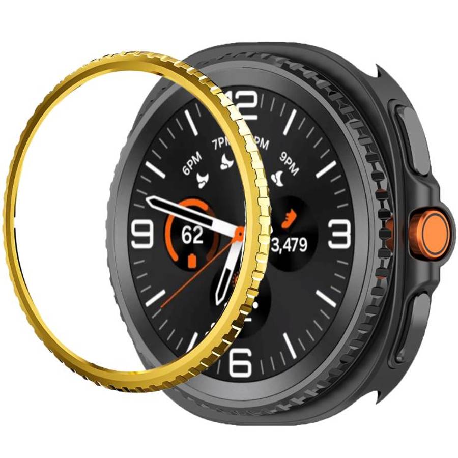 For Samsung Galaxy Watch8 Classic 46mm Metal Watch Protective Ring(Electroplated Gold)