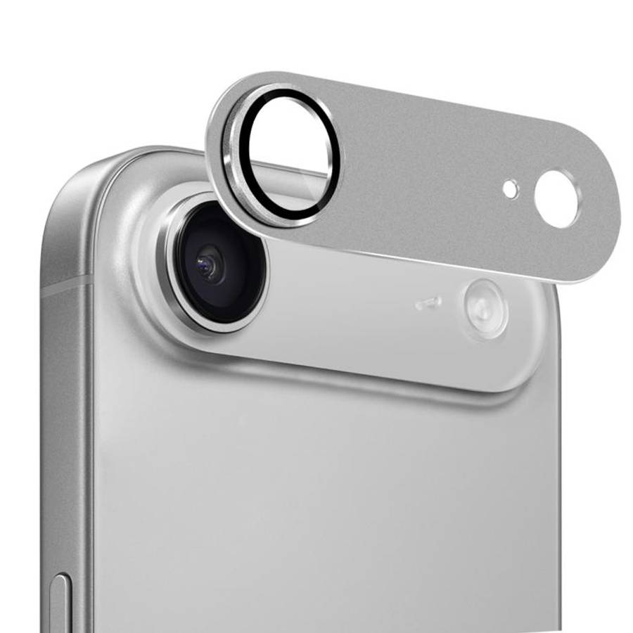 For iPhone Air ENKAY Anti-reflection Camera Lens Frosted Armor Aluminium Alloy Tempered ... (Grey)