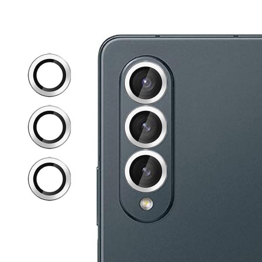 For Samsung Galaxy Z Fold4 Kalebol No Flicker Ultra-Thin Individual Camera Lens Tempe ... (Silver)