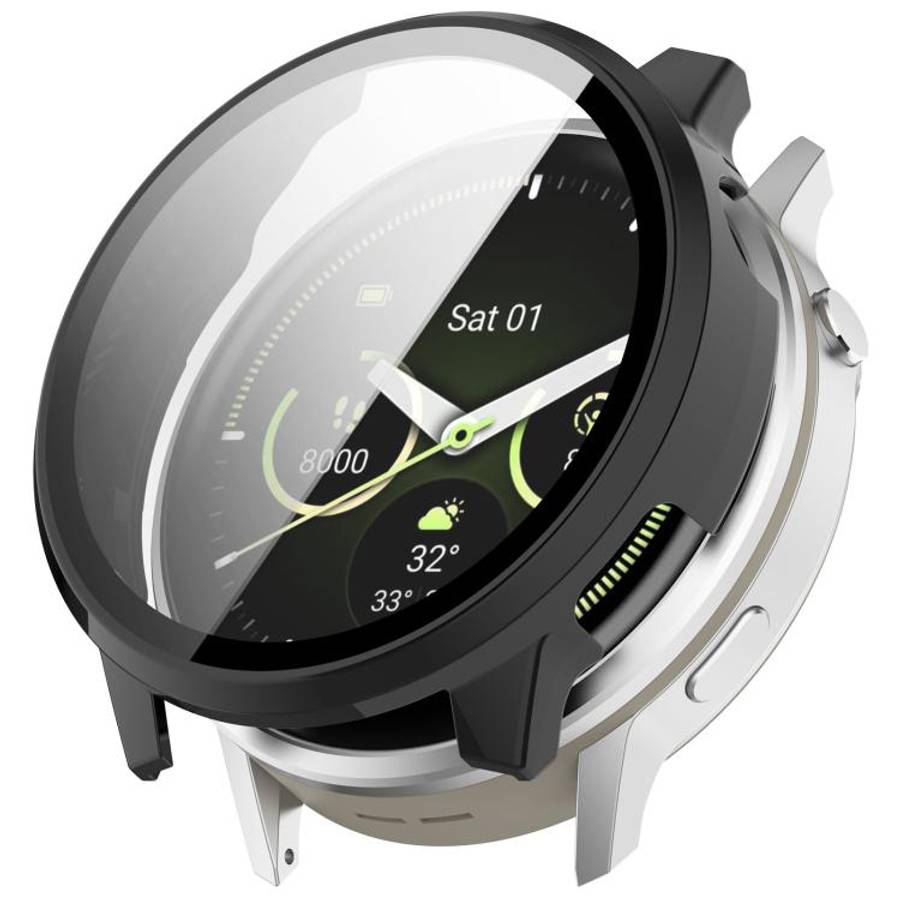 For Garmin Venu 4 45mm Tempered Film Integrated PC Watch Protective Cover(Black)