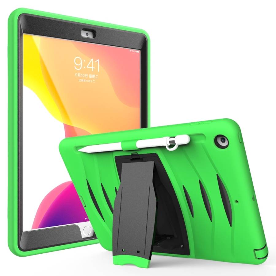 For Galaxy S5e 10.5 (2019) T720 360 Degree Rotation PC + Silicone Protective Cas ... (Light Green)