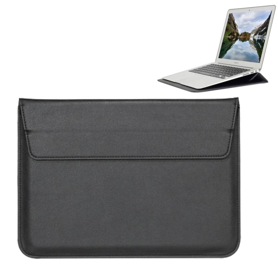 Universal Envelope Style PU Leather Case with Holder for Ultrathin Notebook Tablet PC ... (Black)