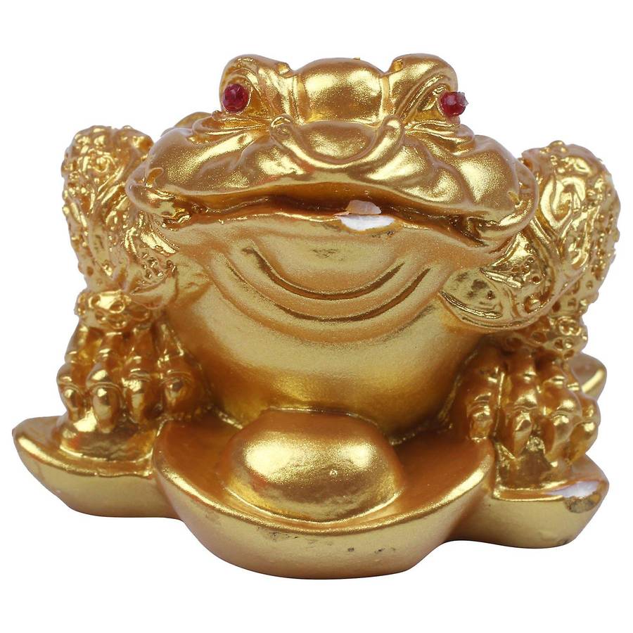 Chinese Feng Shui Money Lucky Fortune Wealth Frog Toad Coin Gold