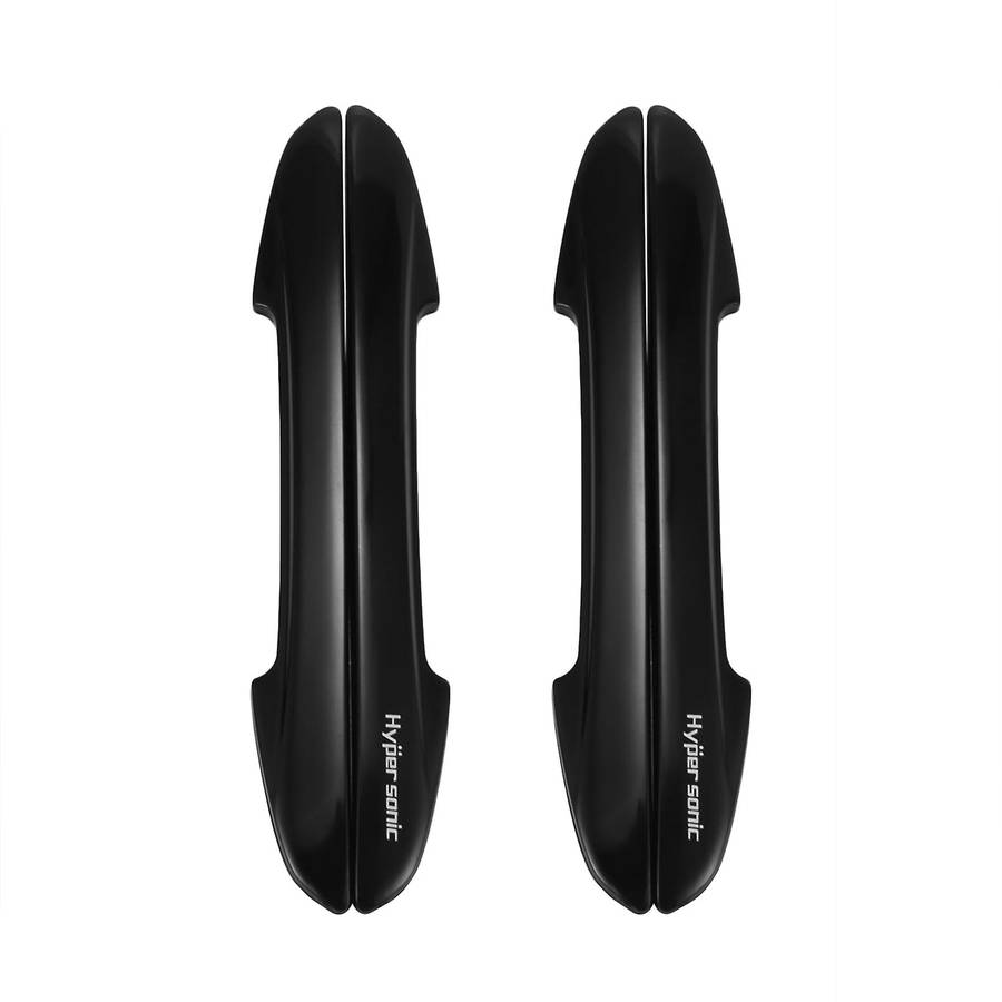 Hypersonic Car Door Edge Protectors Plastic Door Guard Black 4pcs