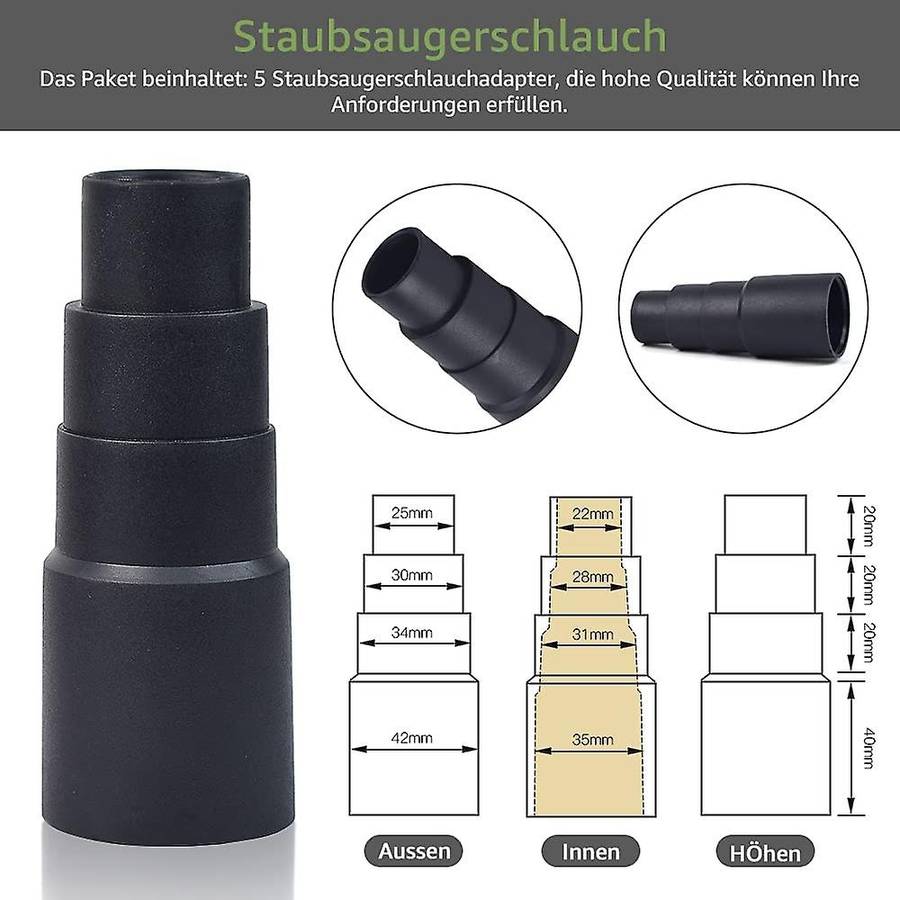 Adapter 5 Pack,for All Types Of Suction Interface Reducers for Vacuum